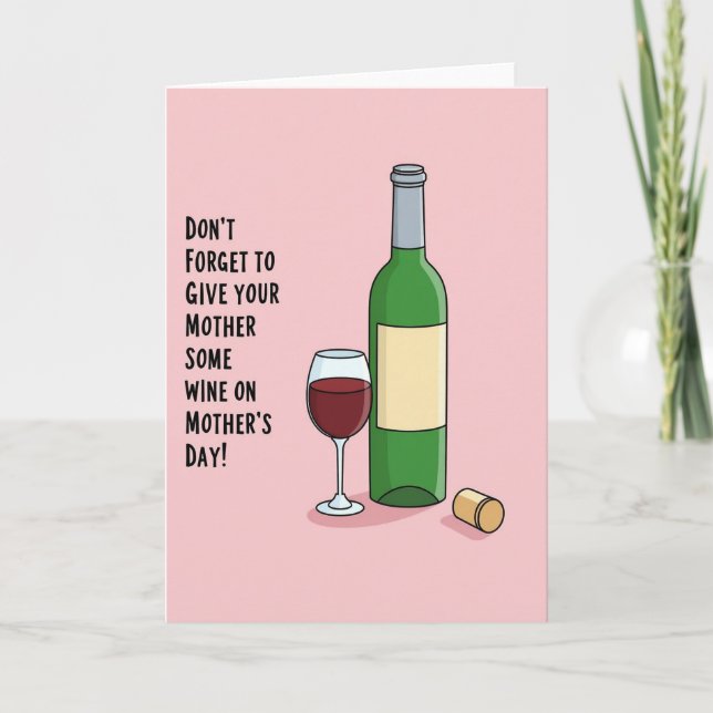 Crimson Drink Mothers Day Card (Front)