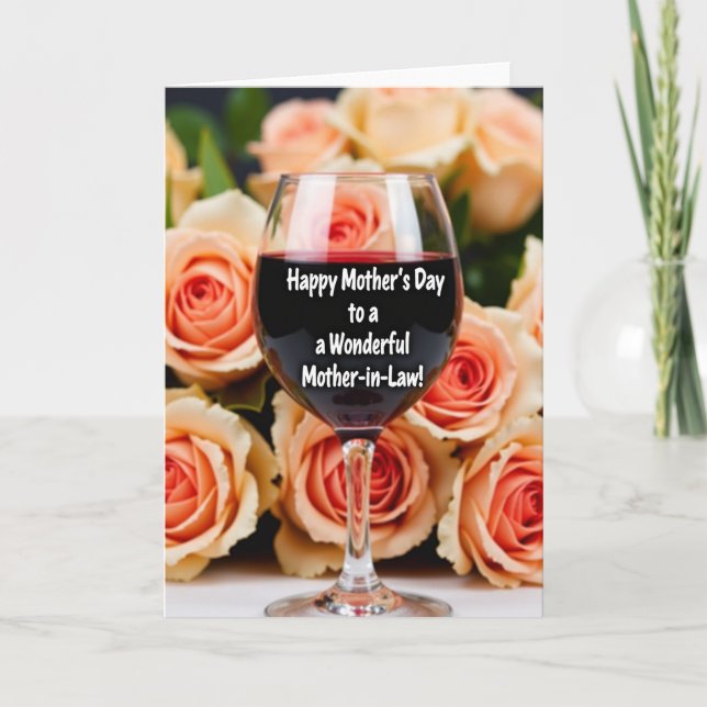 Crimson Drink Wonderful Mother Card (Front)