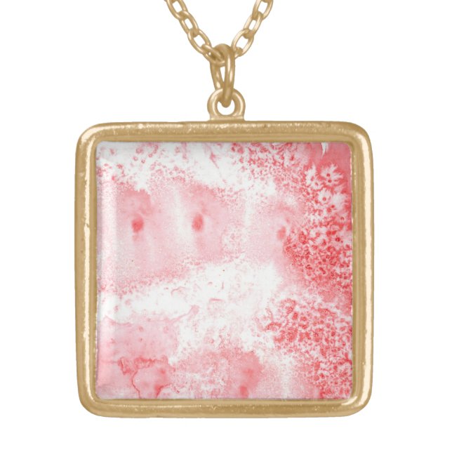 Crimson Echoes Gold Plated Necklace (Front)