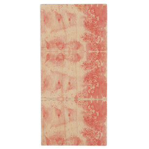 Crimson Echoes Wood Flash Drive