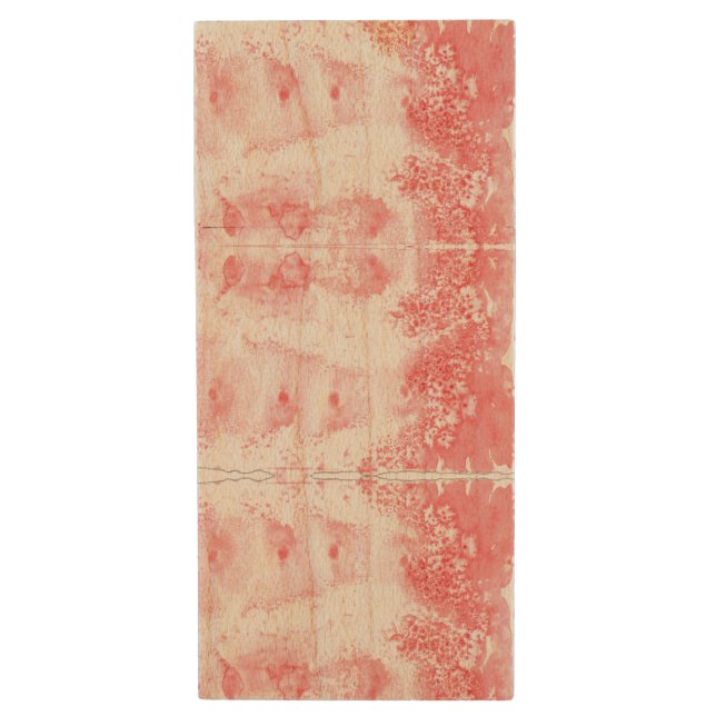 Crimson Echoes Wood Flash Drive (Front Vertical)