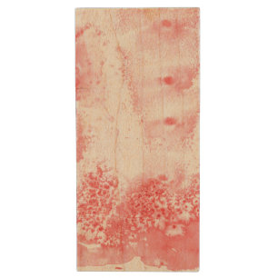 Crimson Echoes Wood Flash Drive