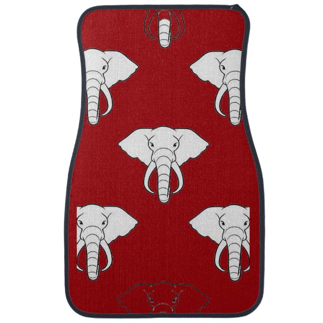 Crimson Elephant Car Floor Mat Set of 4 (Front)