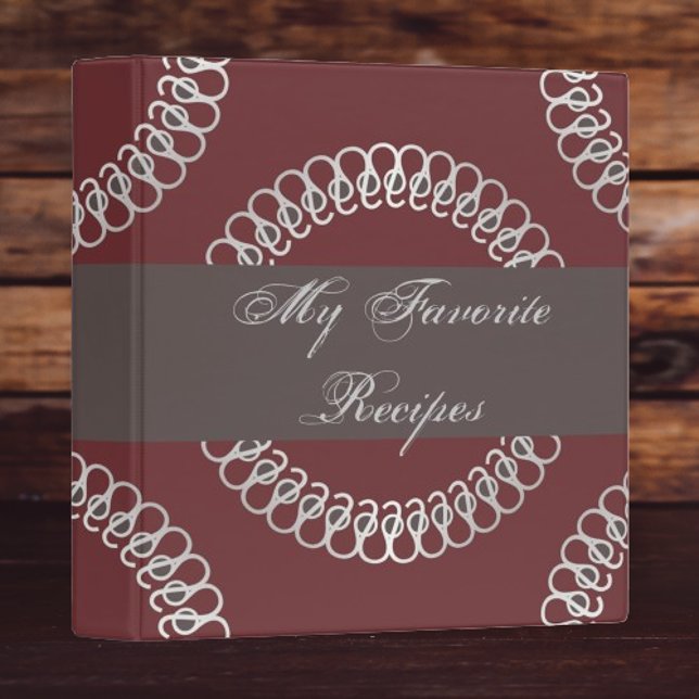 Crimson Eyelets Recipe Book 3 Ring Binder (Crimson Eyelets Recipe Book Binder)