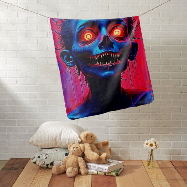 Crimson Eyes: Horrors of the Mind Baby Blanket (In Situ)