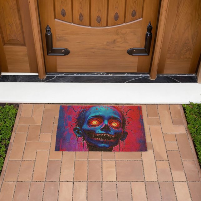 Crimson Eyes: Horrors of the Mind Fiber Doormat (Insitu (Outdoor))