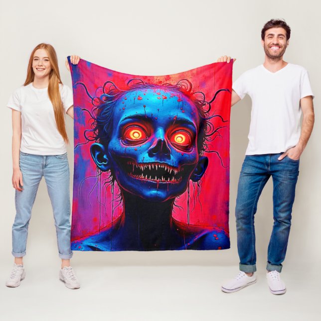 Crimson Eyes: Horrors of the Mind Fleece Blanket (In Situ)
