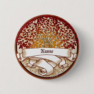 Crimson Family Tree Surname Button