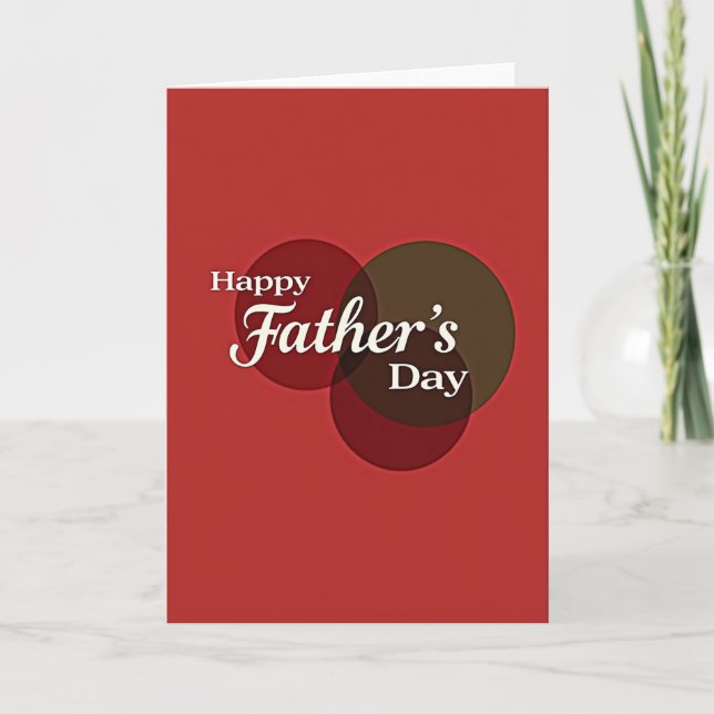 Crimson Fathers Day Design Card (Front)