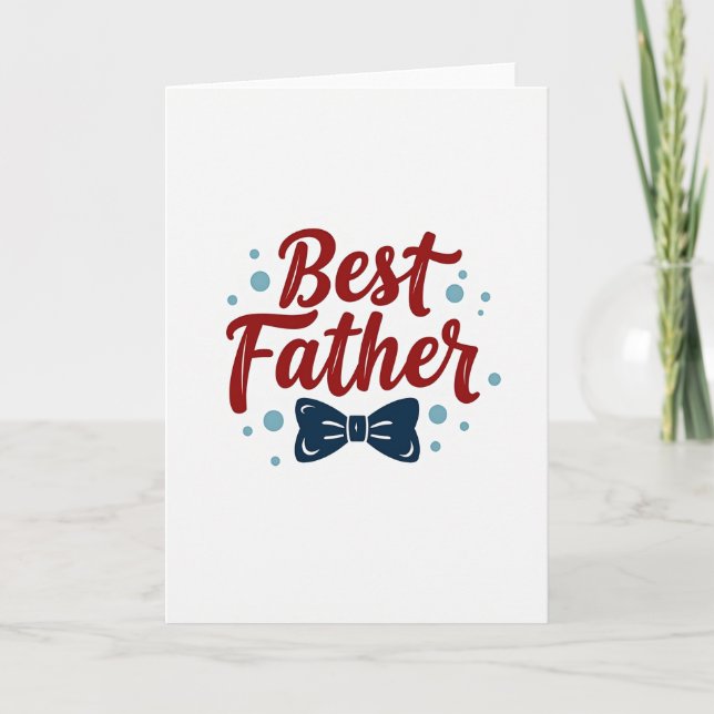 Crimson Fathers Day Script Card (Front)