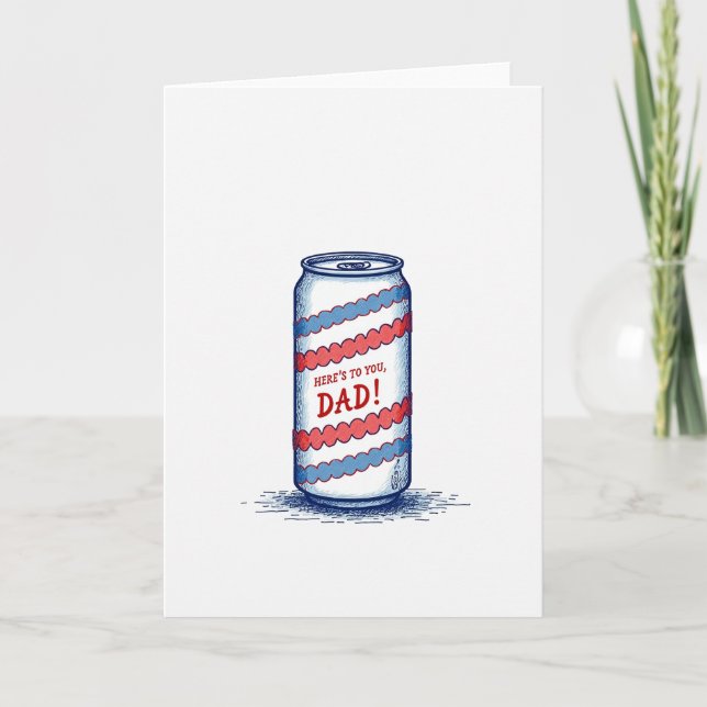 Crimson Fathers Day Vessel Card (Front)