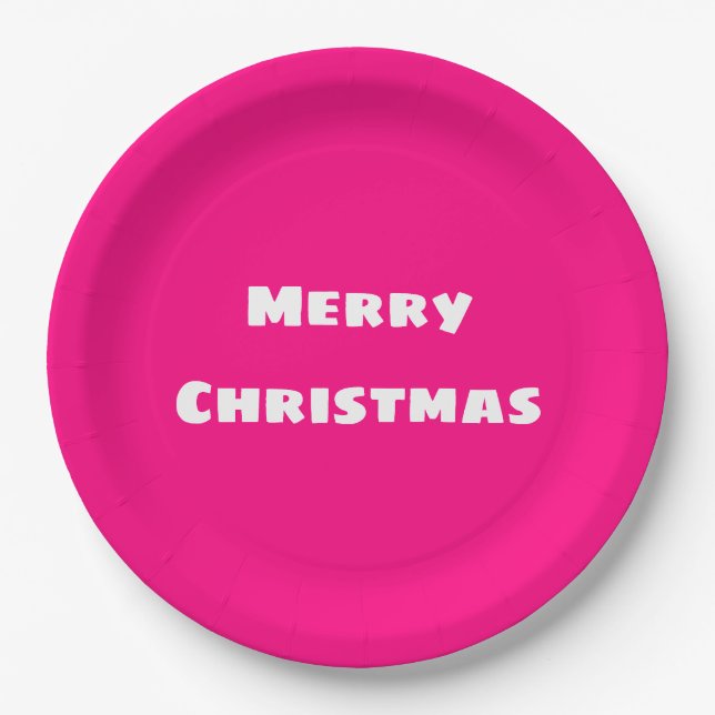 Crimson Festive Love, Warmth, Energy   Paper Plates (Front)