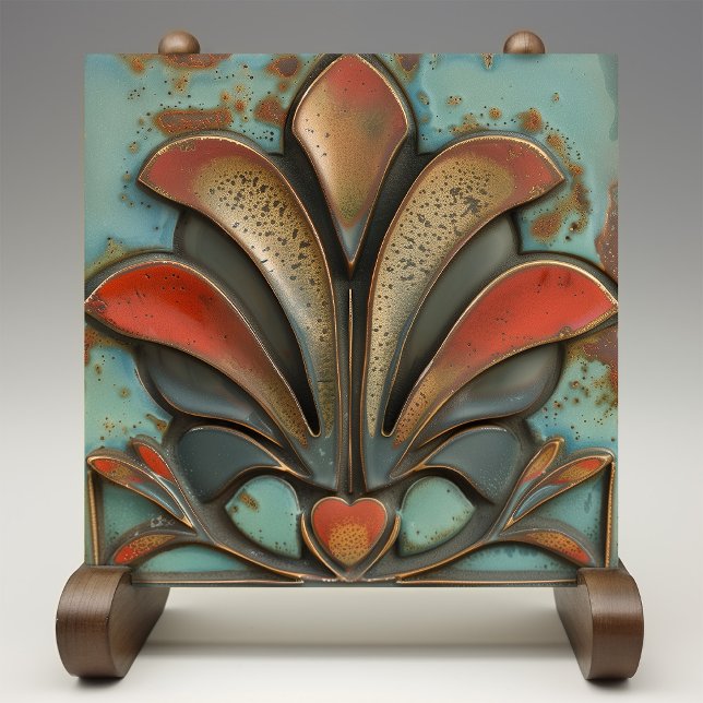 Crimson Flare - Mid Century Modern Ceramic Tile (Creator Uploaded)