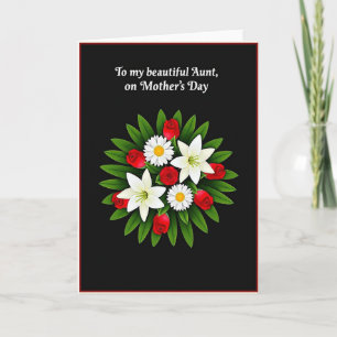 Crimson Floral Buds Card