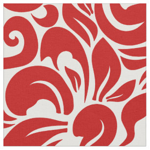 Crimson Floral Fabric