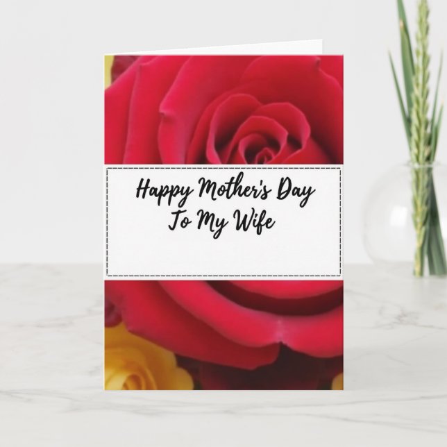 Crimson Floral Greeting Card (Front)