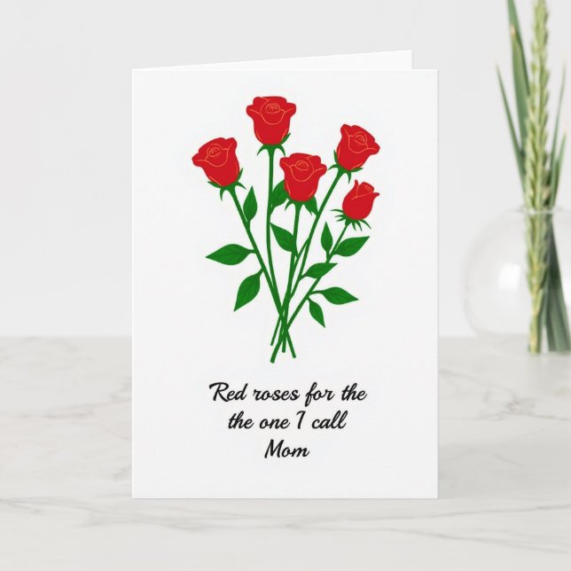 Crimson Floral Mom Card (Front)