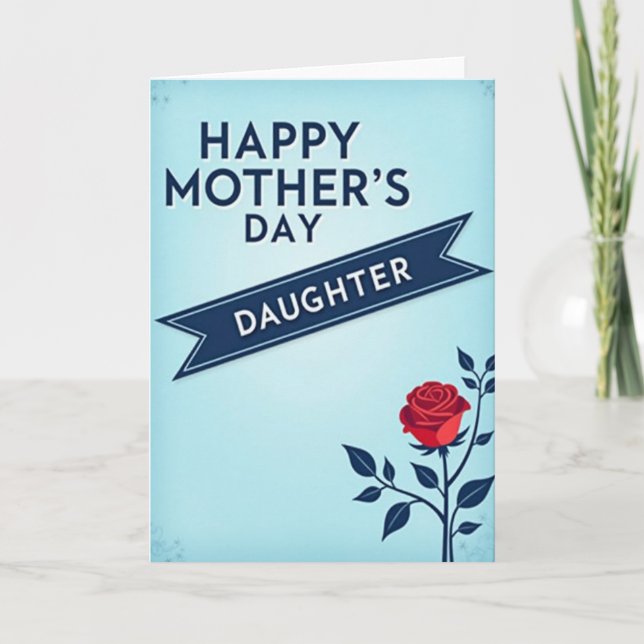 Crimson Floral Mothers Card (Front)