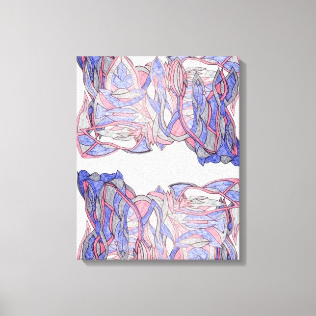 Crimson Flow Geometric Abstract Wall Decor (Front)