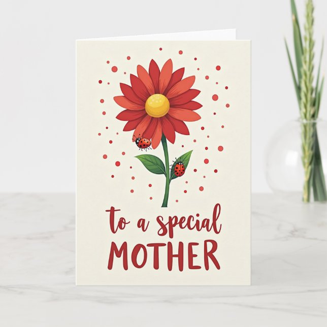 Crimson Flower Affection Card (Front)