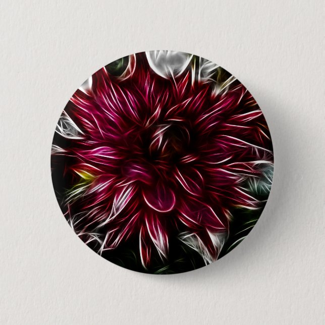 Crimson Flower Button (Front)