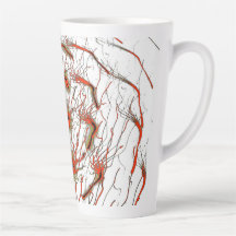 Crimson Flowline Latte Mug
