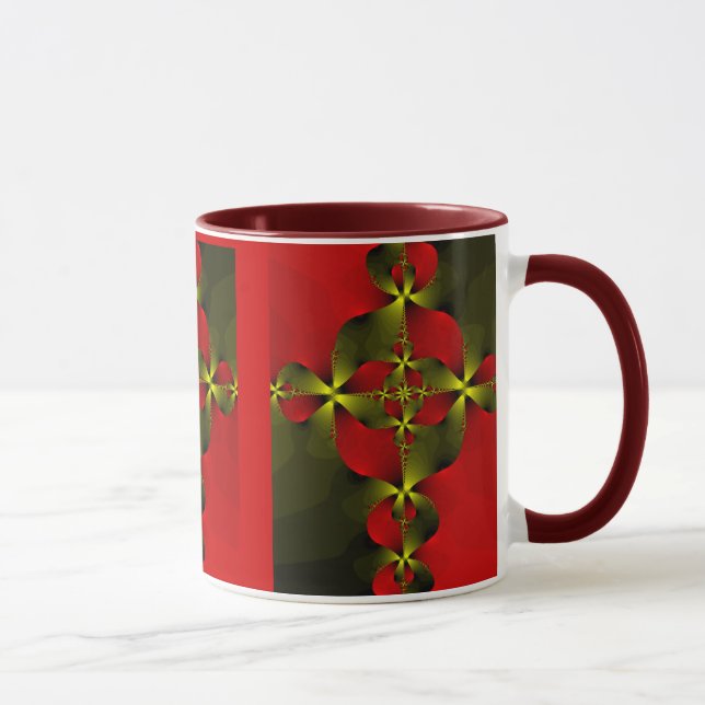 Crimson Foil Cross Mug (Right)