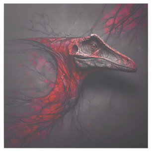 Crimson Fossil Unearthed - AI Genius Gallery Wrap