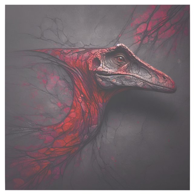 Crimson Fossil Unearthed - AI Genius Gallery Wrap (Front)