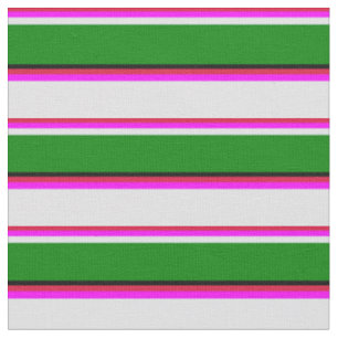 Crimson, Fuchsia, Lavender, Green, and Black Fabric
