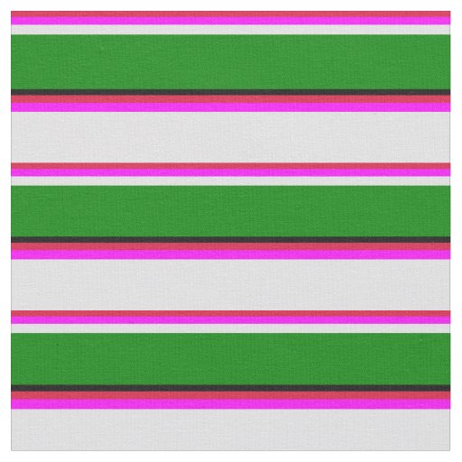 Crimson, Fuchsia, Lavender, Green, and Black Fabric