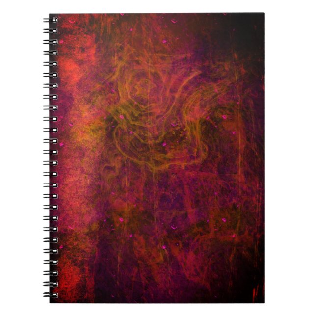 "Crimson Galaxy" Abstract Notebook (Front)