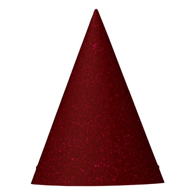 Crimson Galaxy Party Hat - Customizable & Elegant (Front)