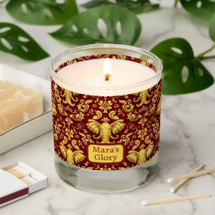 Crimson & Gold Majesty: The Ornate Elephant Ritual Scented Candle