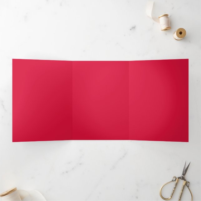 Crimson & Gold Trifold Invitation Card – Customize (Inside)