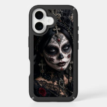Crimson Gothic Calavera – Black Rose