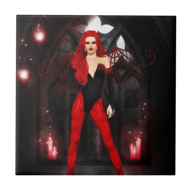 Crimson Gothic Fairy Tile (Front)