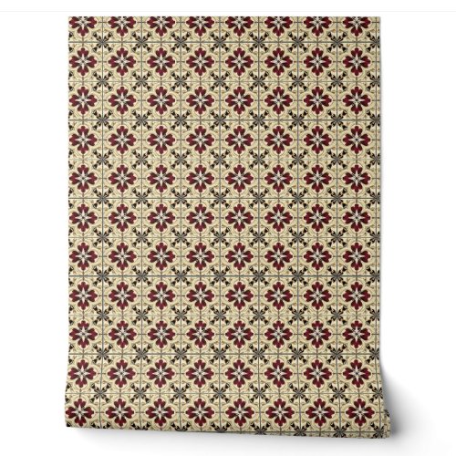 Crimson Grandeur Mini - Red, Beige, Black  Wallpaper