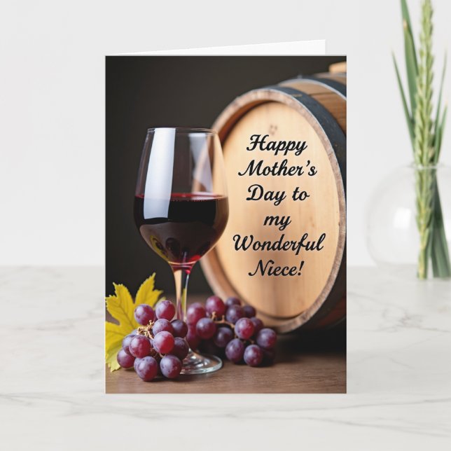 Crimson Grapes Mothers Day Card (Front)