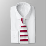Crimson Gray And White Horizontally-striped Tie at Zazzle