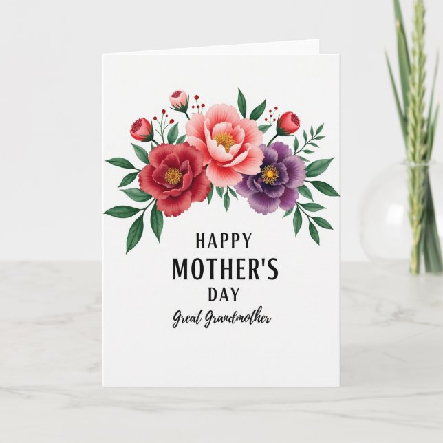 Crimson Great Mothers Day Card (Front)