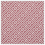 Crimson Greek Key Fabric