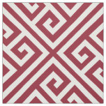 Crimson Greek Key Large Scale Fabric