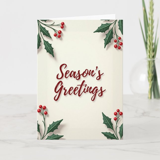 Crimson Greetings Card (Front)
