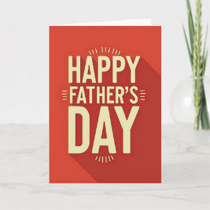 Crimson Happy Fathers Day Card