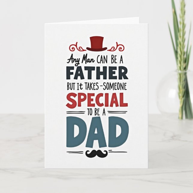 Crimson Hat Fathers Day Card (Front)