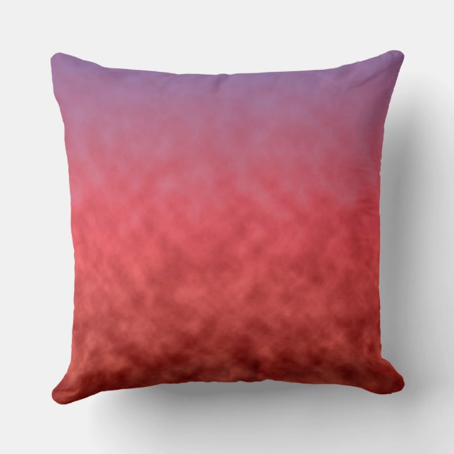 Crimson Haze at Dusk Throw Pillow (Back)