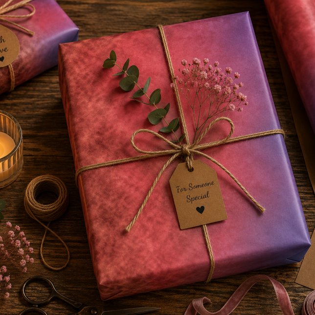 Crimson Haze at Dusk Wrapping Paper Sheets (Creator Uploaded)