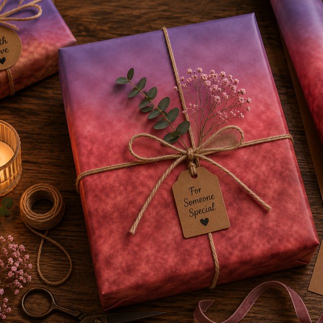 Crimson Haze at Dusk Wrapping Paper Sheets (Creator Uploaded)