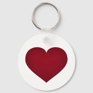 Crimson heart keychain